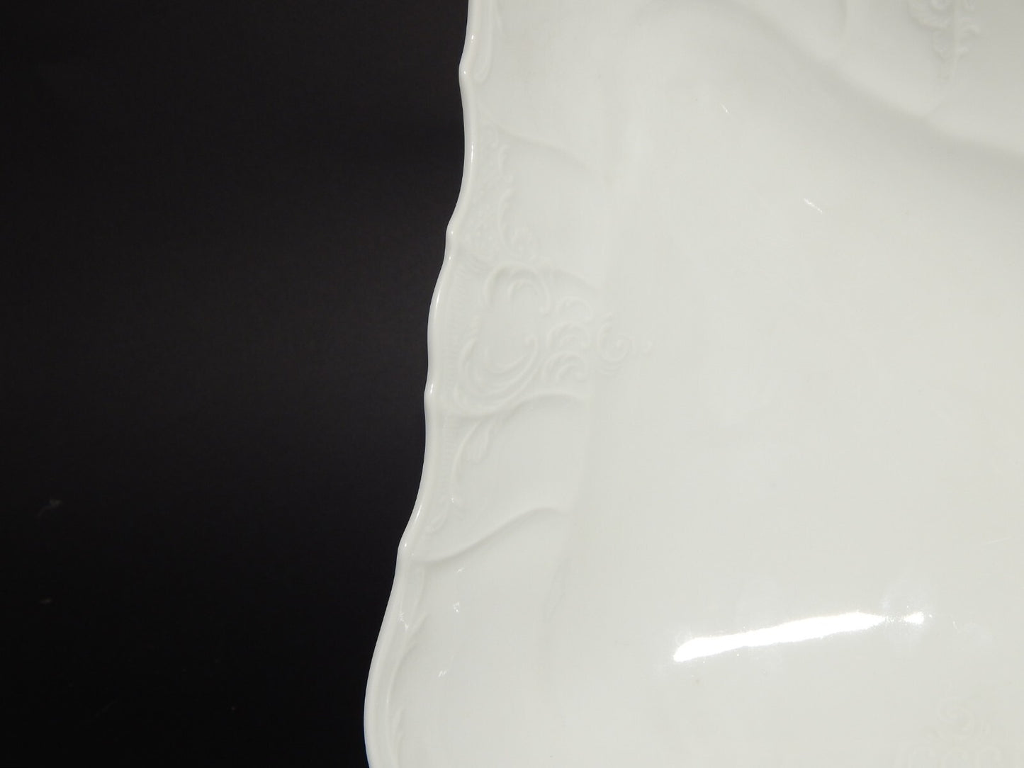 ANTICA ELEGANTE CIOTOLA VASSOIO PORCELLANA BIANCA BOEMA MODELLO BERNADOTTE