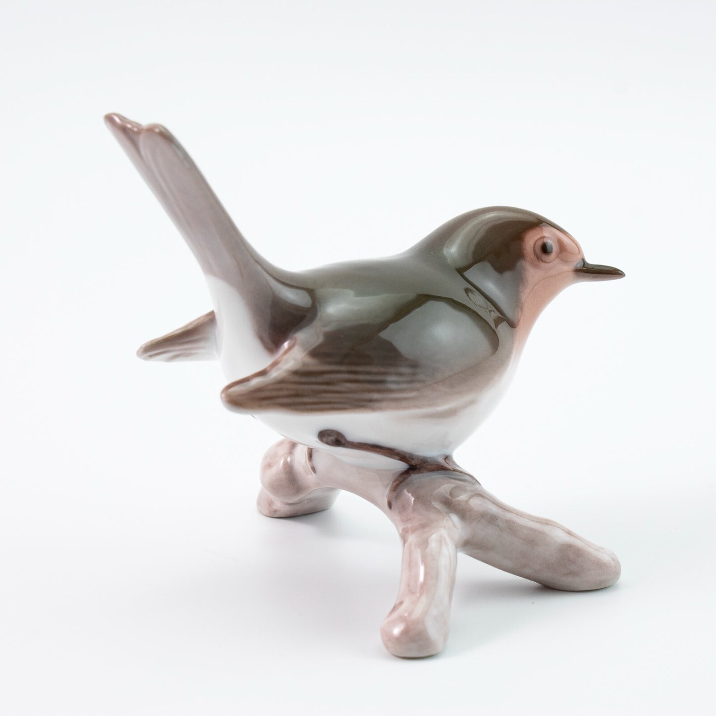 STATUINA PORCELLANA ROYAL COPENHAGEN BING&GRONDAHL "Pettirosso, Robin" CM 9x8x10