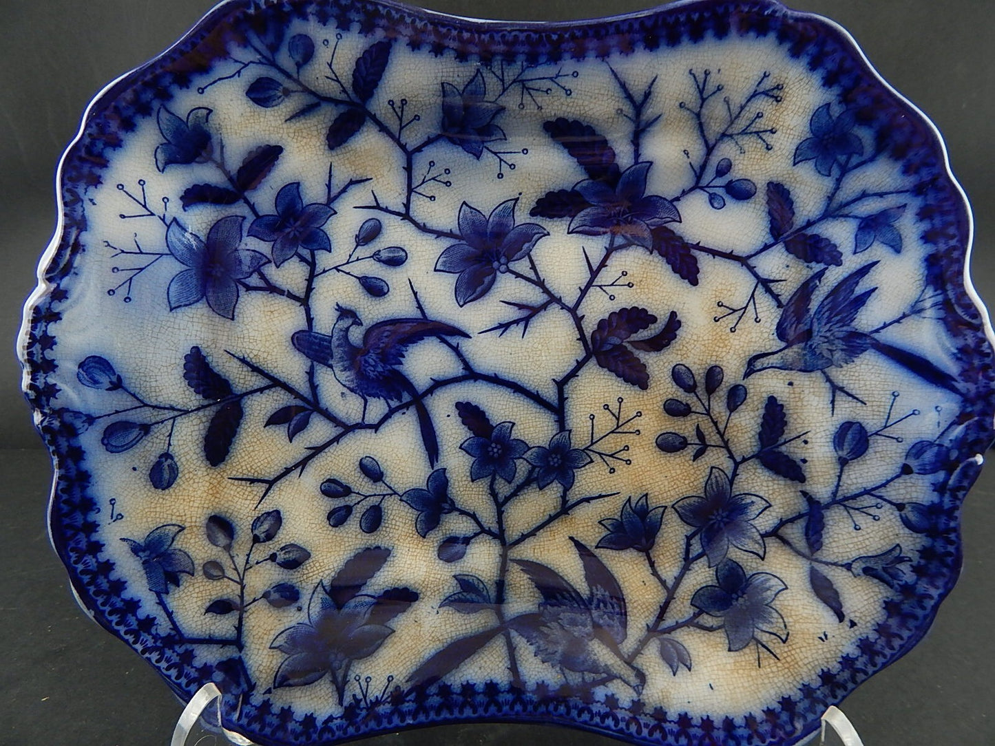 ANTICO PRIMO 800 VASSOIO PORCELLANA VILLEROY&BOCH DECORO BLUE FLOW FASAN W&B 648