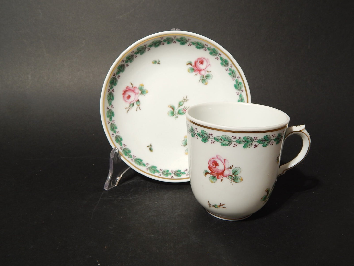 PREZIOSA RICHARD GINORI PITTORIA TAZZA CIOCCOLATA PORCELLANA DECORO FLOREALE