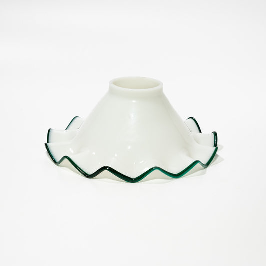 ANTICO EPOCA LIBERTY VETRO OPALINO TULIP PARALUME PER APPLIQUE O LAMPADA