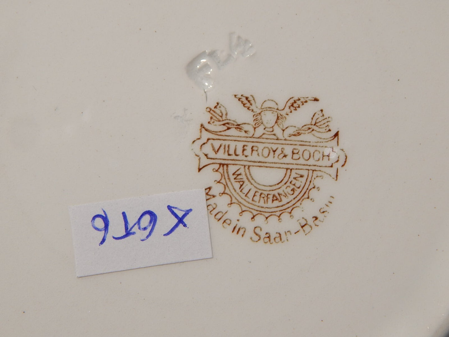 ANTICO 1920 PIATTO FONDO PORCELLANA VILLEROY&BOCH SAAR BASIN ASIATIC PHEASANT