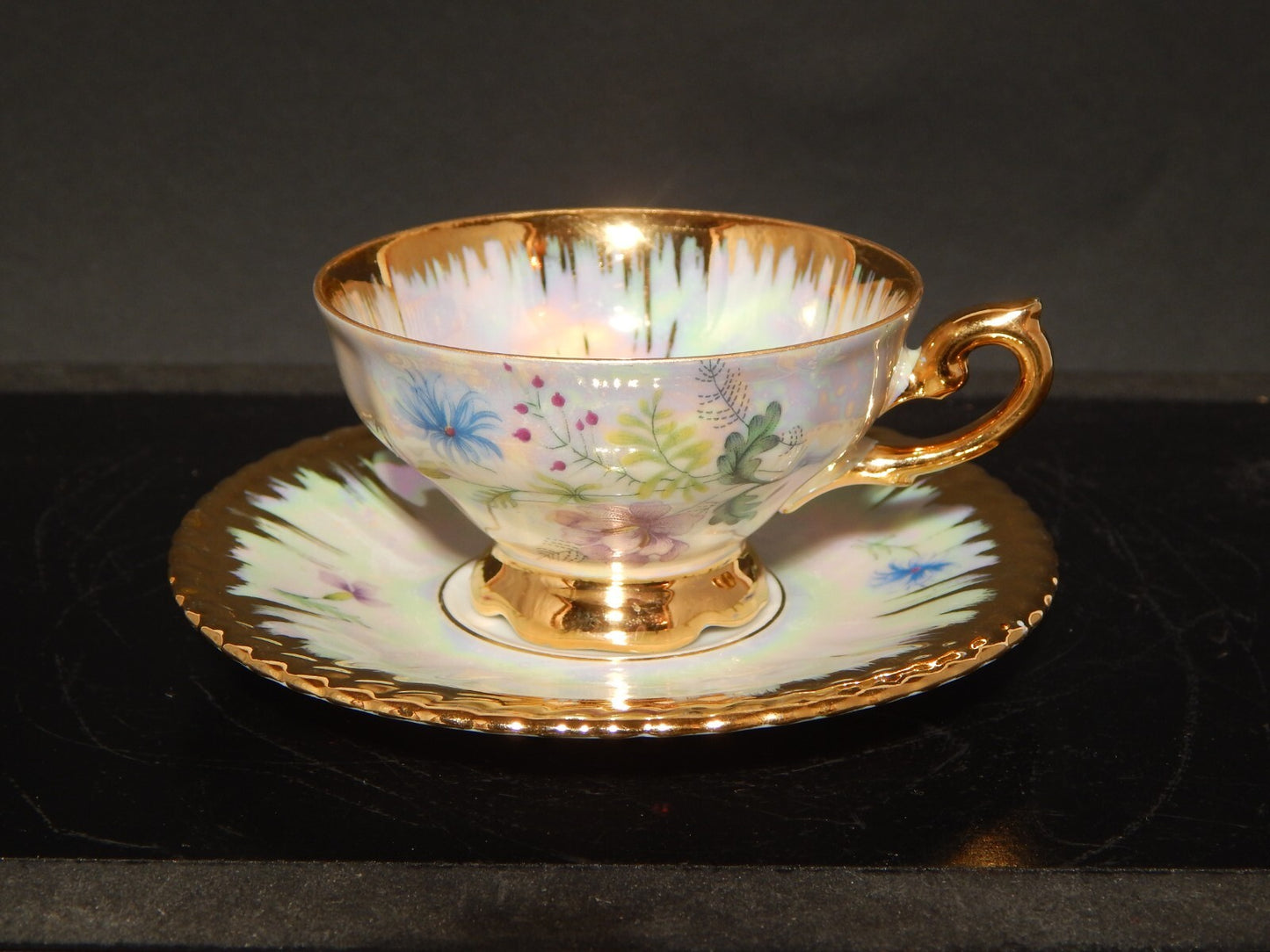 ANTICA RARA TAZZINA CAFFE' PORCELLANA BAVARIA RUDOLF WACHTER DECORO LUSTRO E ORO