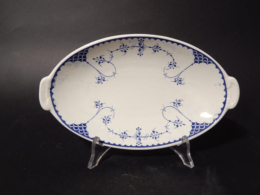 ANTICA RAVIERA VASSOIO PORCELLANA VILLEROY&BOCH WALLERFANGEN BIANCO E BLU