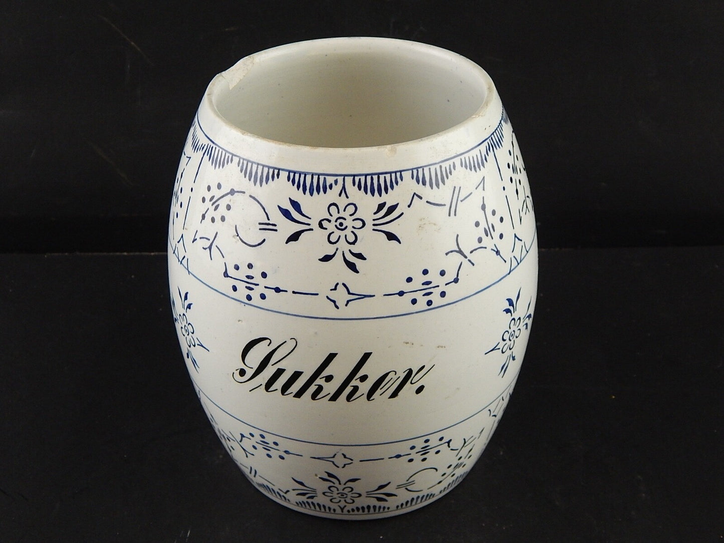 ANTICO ART DECO BARATTOLO SUKKER ZUCCHERO PORCELLANA THEODOR PAETSCH FRANCOFORTE