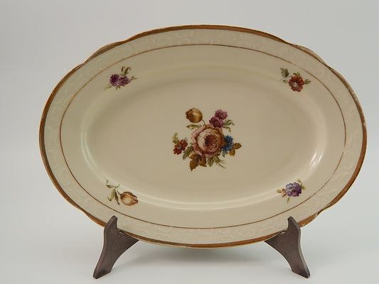 ANTICO KPM COPENHAGEN ROCAILLE VASSOIO PORCELLANA DEL 1924 CM 28 x 20