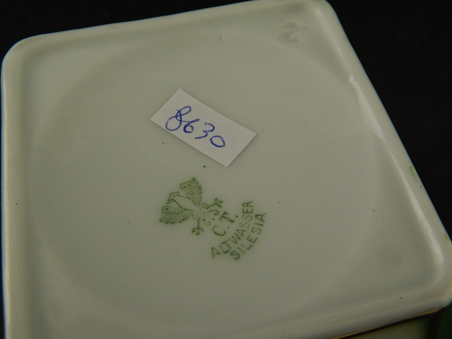 ANTICO ROMANTICO VASO CACHE POT PORCELLANA CARL TIELSCH ALTWASSER SILESIA