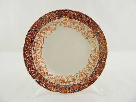 ANTICO PIATTO MAIOLICA CERAMICA CHOISY LE ROI H. BOLULENGER 1836 TERRE DE FER