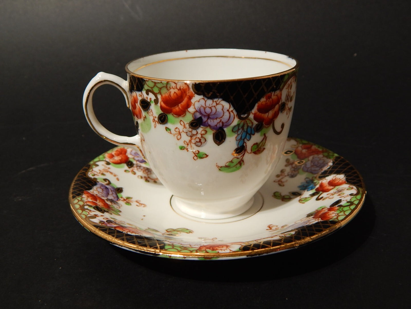 ANTICA TAZZA TE' PORCELLANA INGLESE DELPHINE CROWN CHINA JH MIDDLETON FINE 800