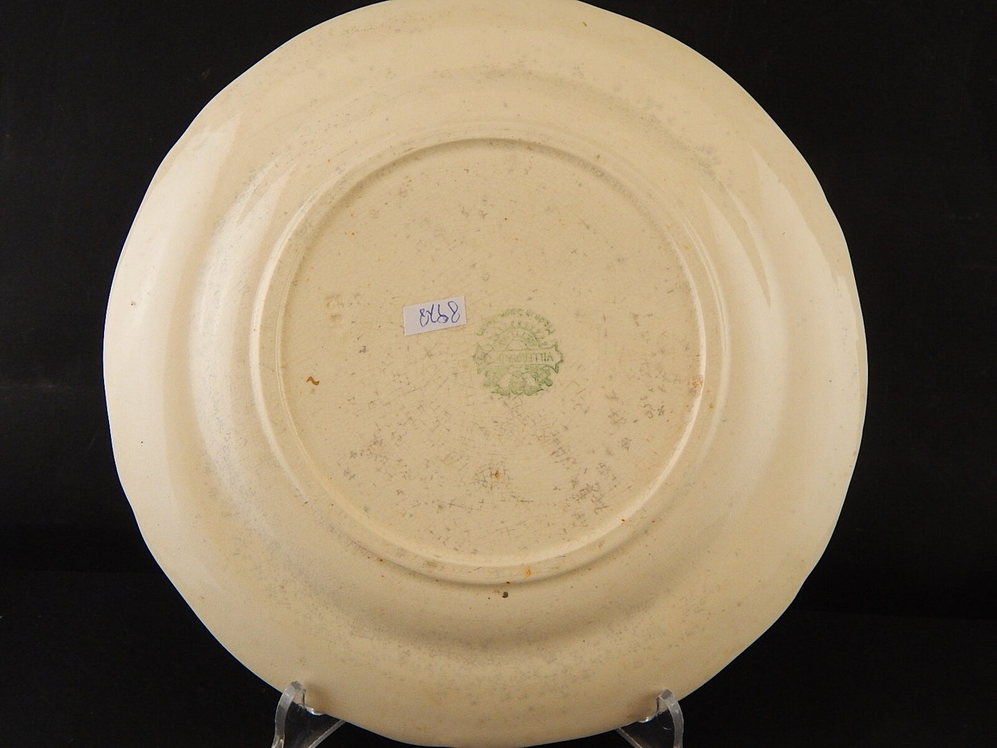 ANTICO SET 5 PIATTI PIANI PORCELLANA CREMA PROFILO ORO VILLEROY&BOCH METTLACH