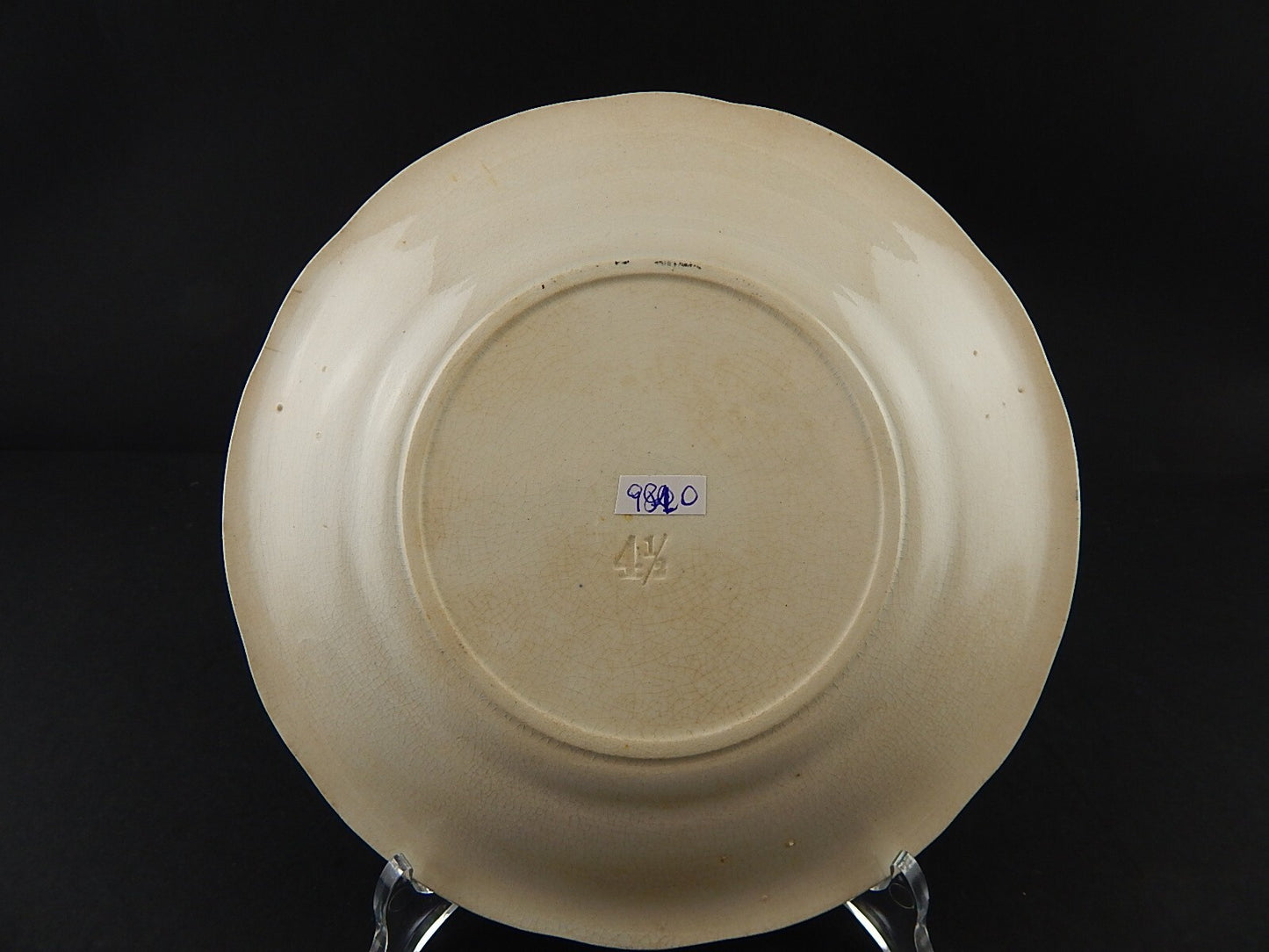 ANTICO PIATTO UMORISTICO CERAMICA FRANCESE SECONDA META' 800 IL CACCIATORE