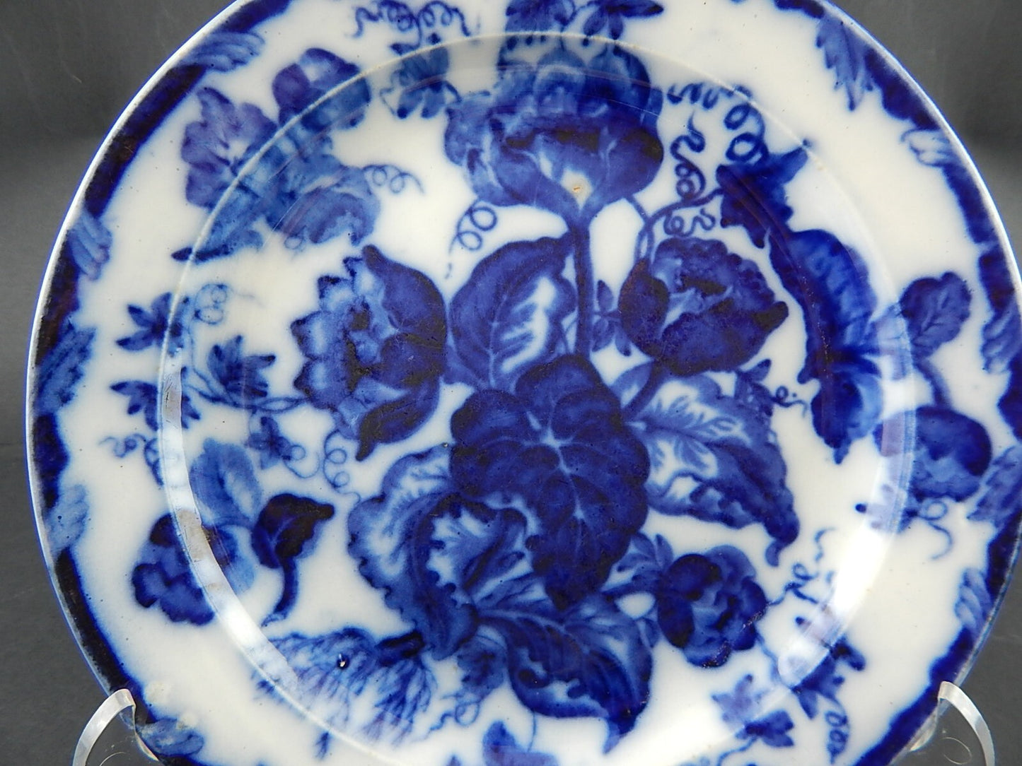 ANTICO PIATTO NINFEE CERAMICA RICHARD MILANO FINE 800 FLOW BLUE WATER NYMPH A778