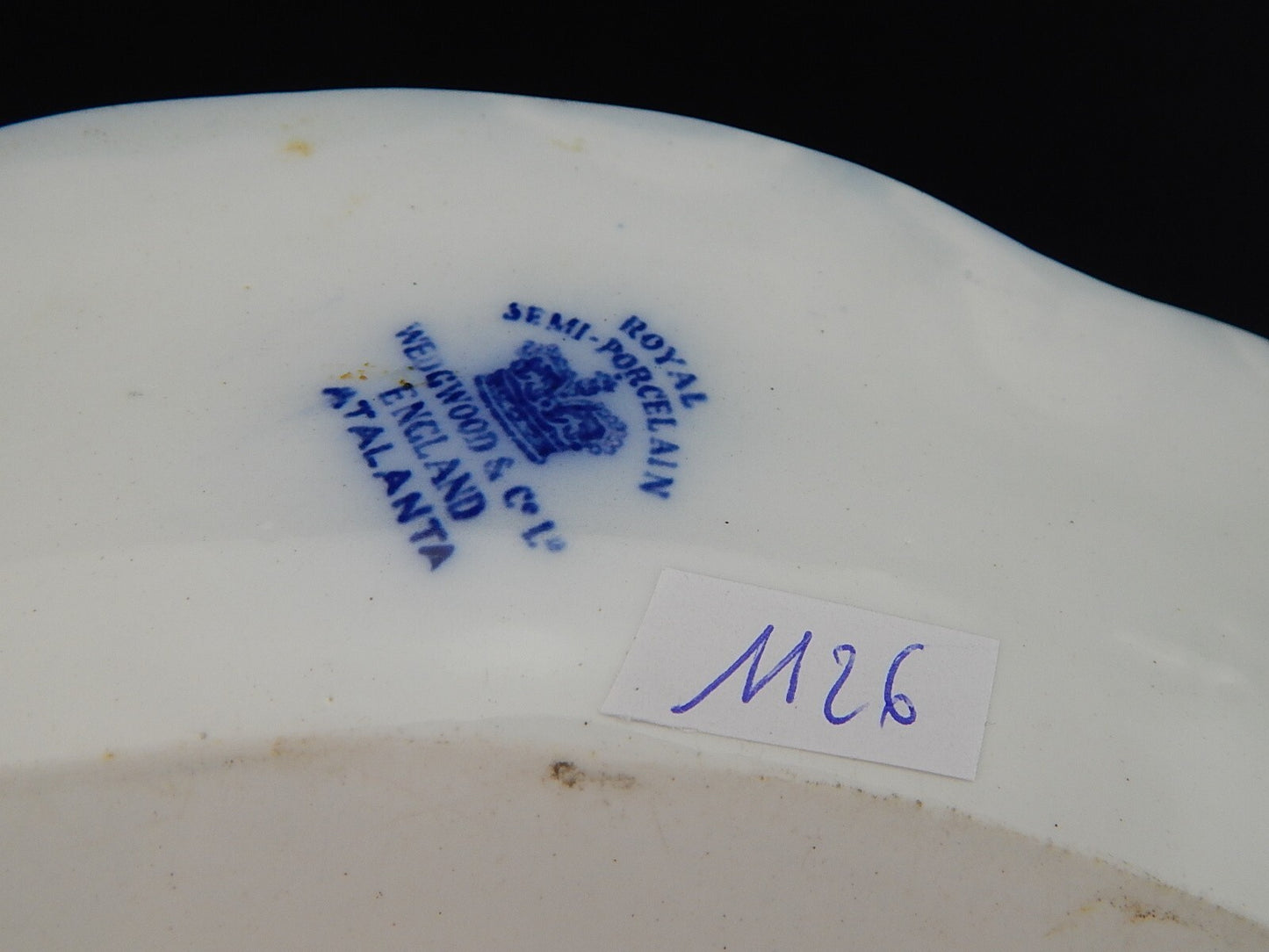 WEDGWOOD&CO ATALANTA ANTICO PREZIOSO VASSOIO ROTONDO SEMI-PORCELLANA DEL 1906