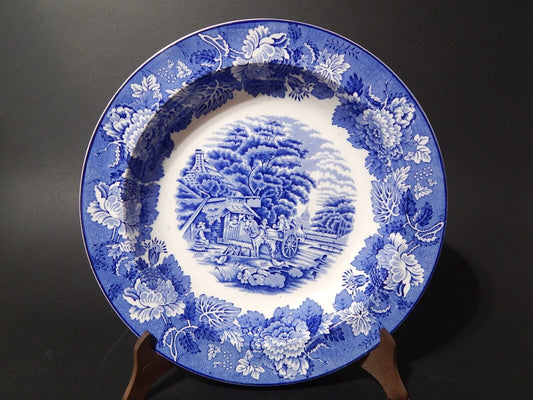 VINTAGE ENOCH WOOD'S ENGLISH SCENERY WOOD&SONS PIATTO FONDO SEMI PORCELLANA