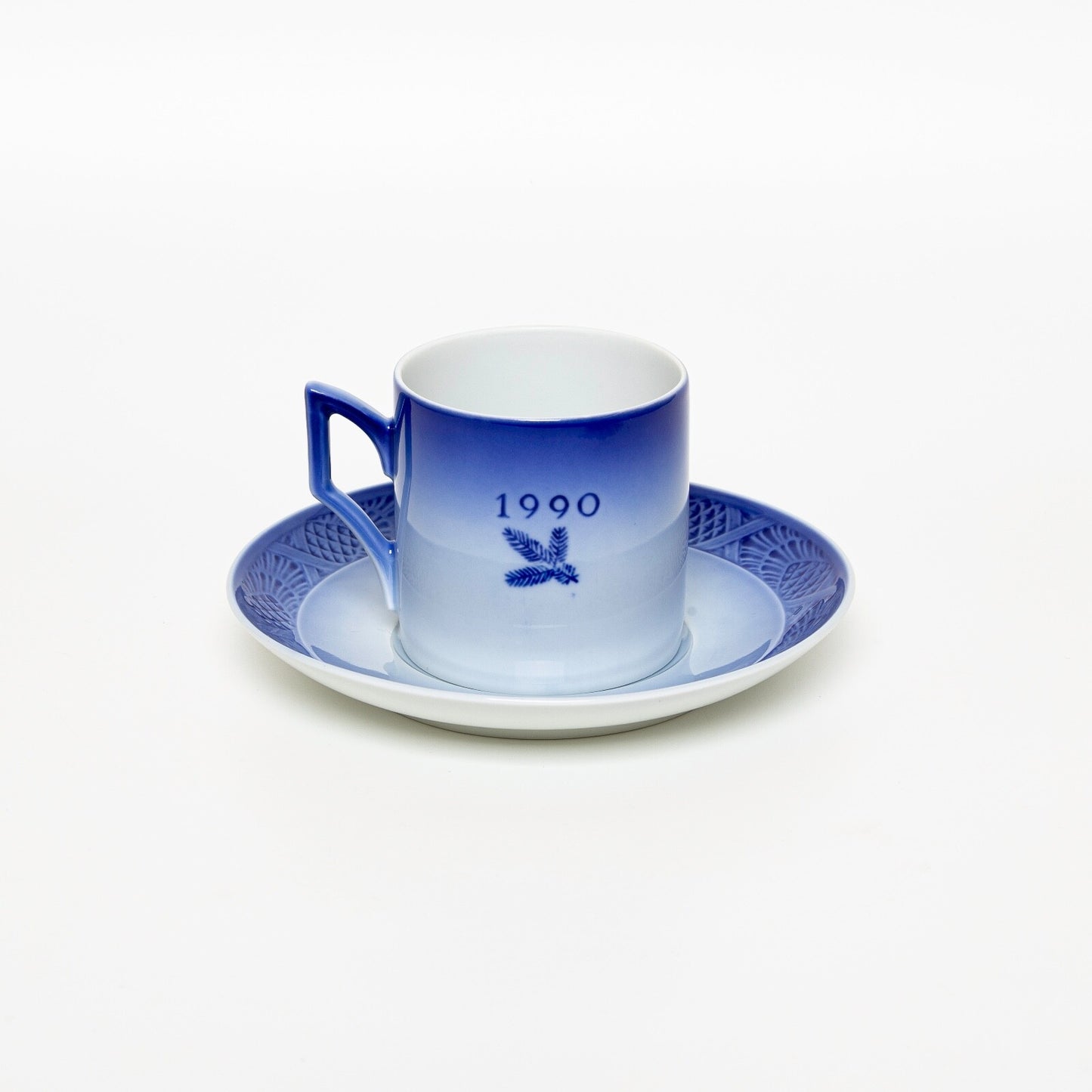 ROYAL COPENHAGEN PORCELLANA TAZZA DI NATALE 1990 CON SCATOLA ORIGINALE CM 7