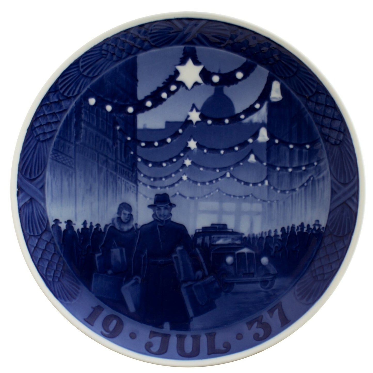 PIATTO DI NATALE ROYAL COPENHAGEN DAL 1909 AL 1959 PORCELLANA ORIGINALE PERFETTO