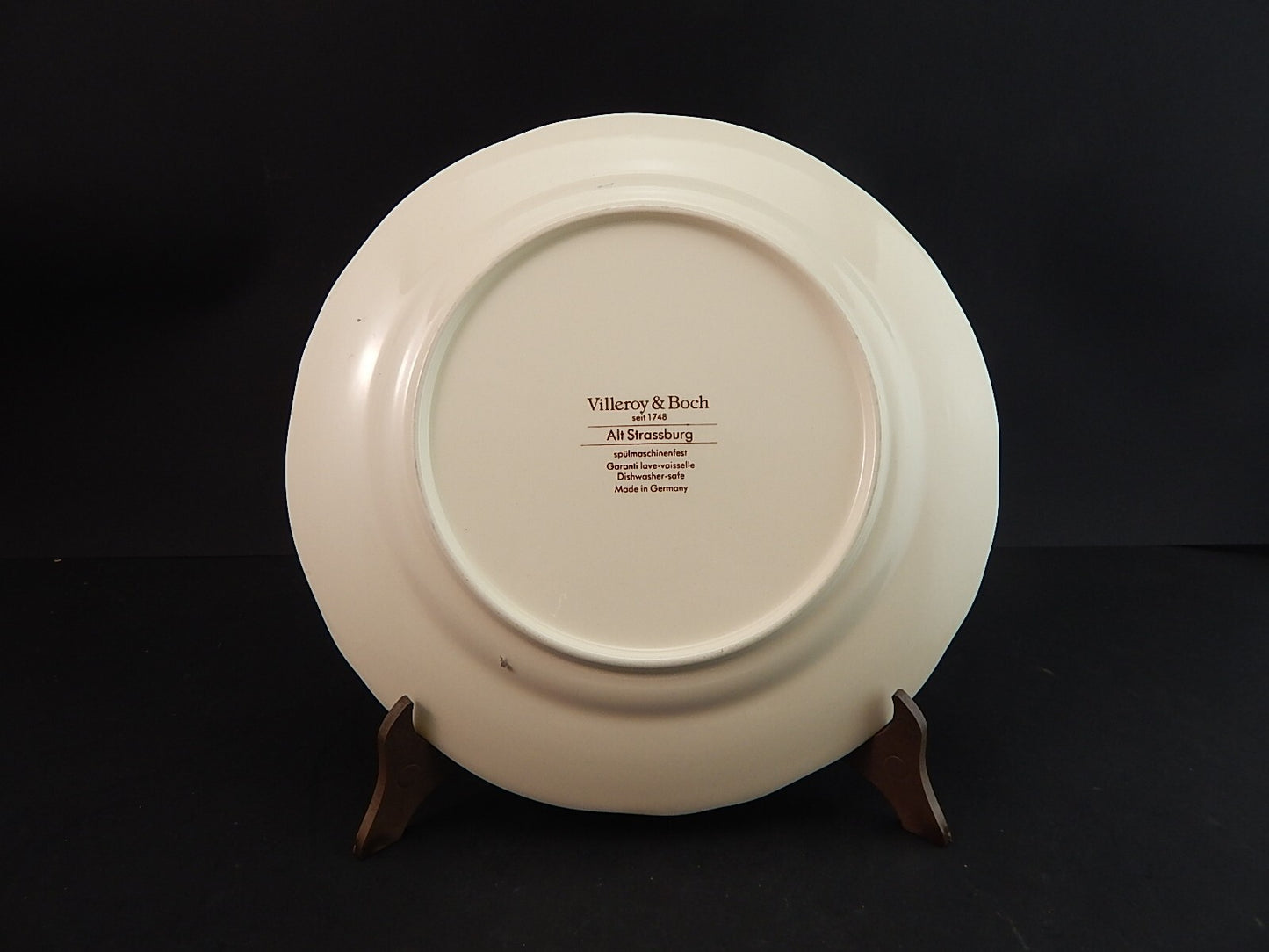 VINTAGE RARO PIATTO CERAMICA VECCHIA STRASBURGO VILLEROY&BOCH #1127