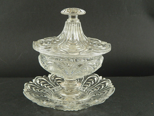 ANTICA PRIMO 800 ORIGINALE PREZIOSO PORTA BONBONS CENTROTAVOLA IN VETRO