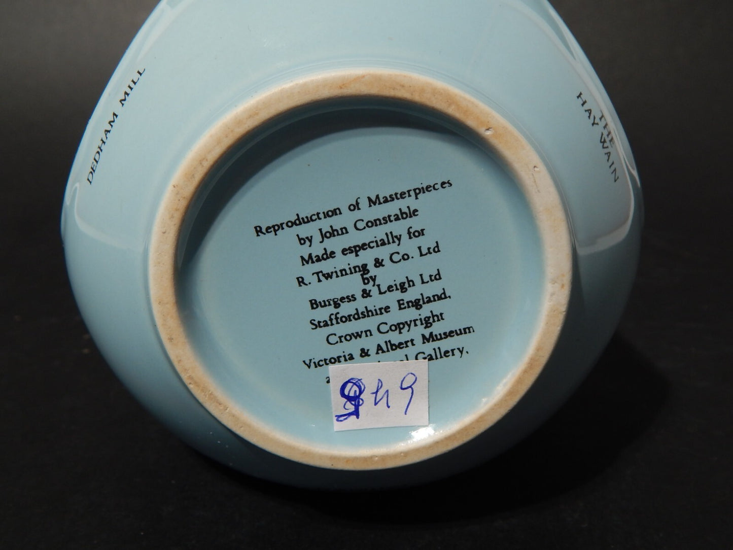 VINTAGE VASO TEA CADDY BURGESS &LEIGH FOR TWININGS REPRODUCTION JOHN CONSTABLE