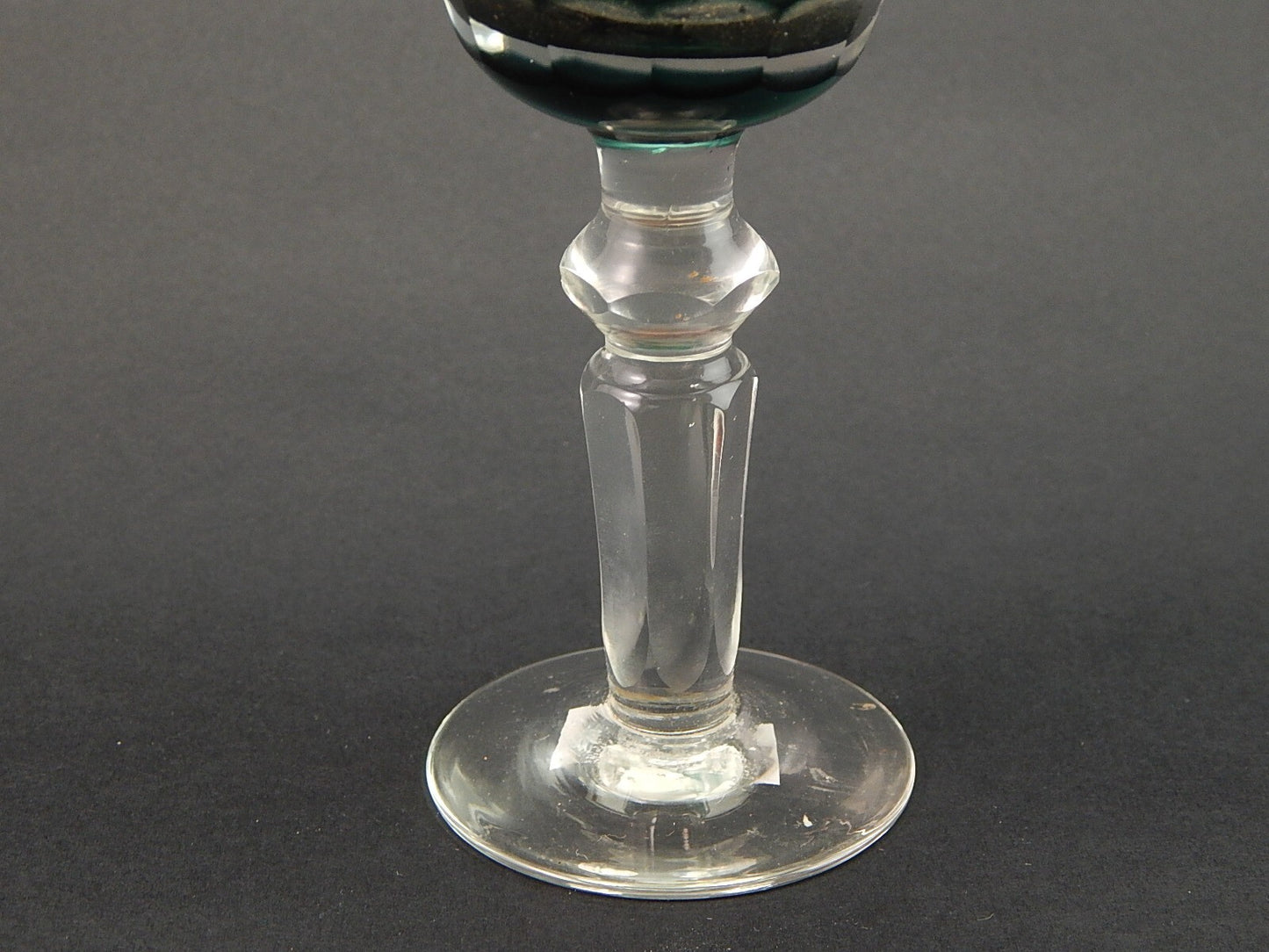 ANTICO PREZIOSO BICCHIERE CALICE CRISTALLO MOLATO BOEMIA