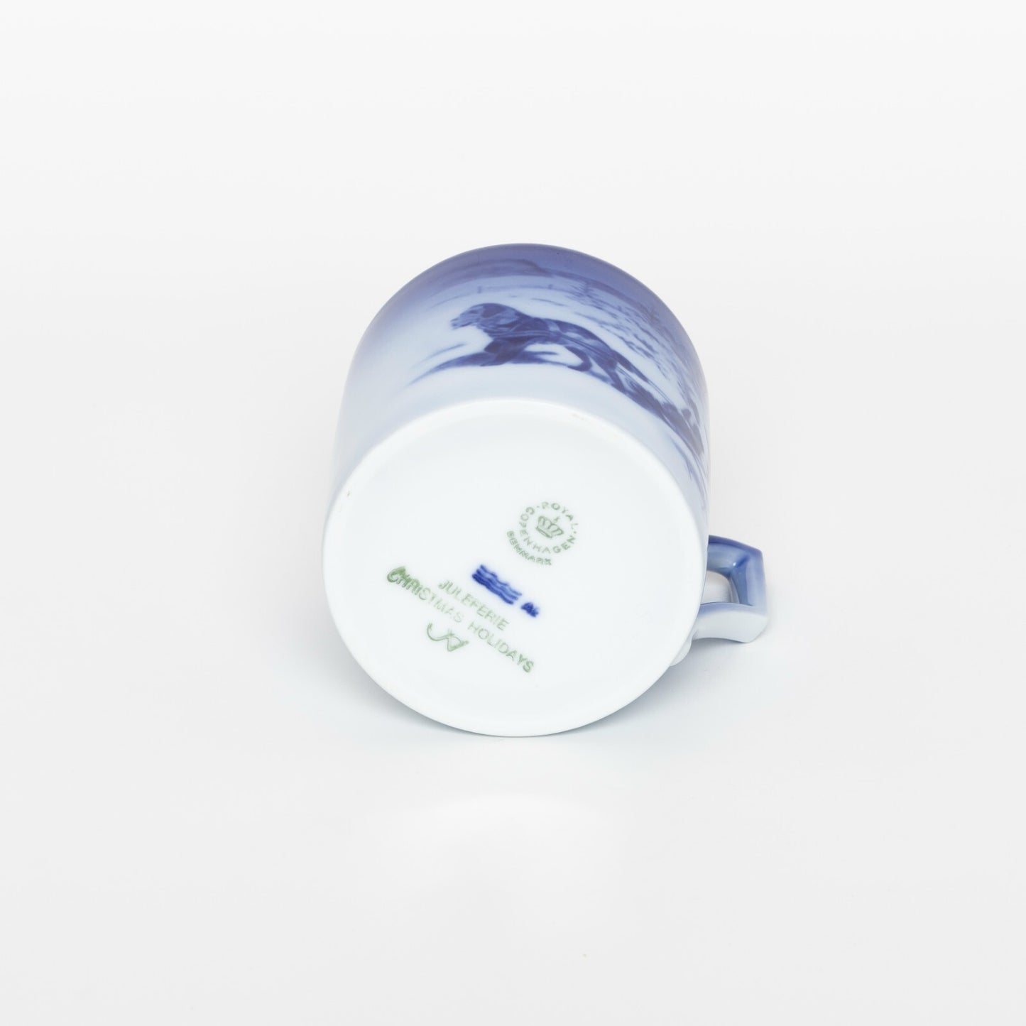 ROYAL COPENHAGEN PORCELLANA TAZZA DI NATALE 1986 CON SCATOLA ORIGINALE CM 7