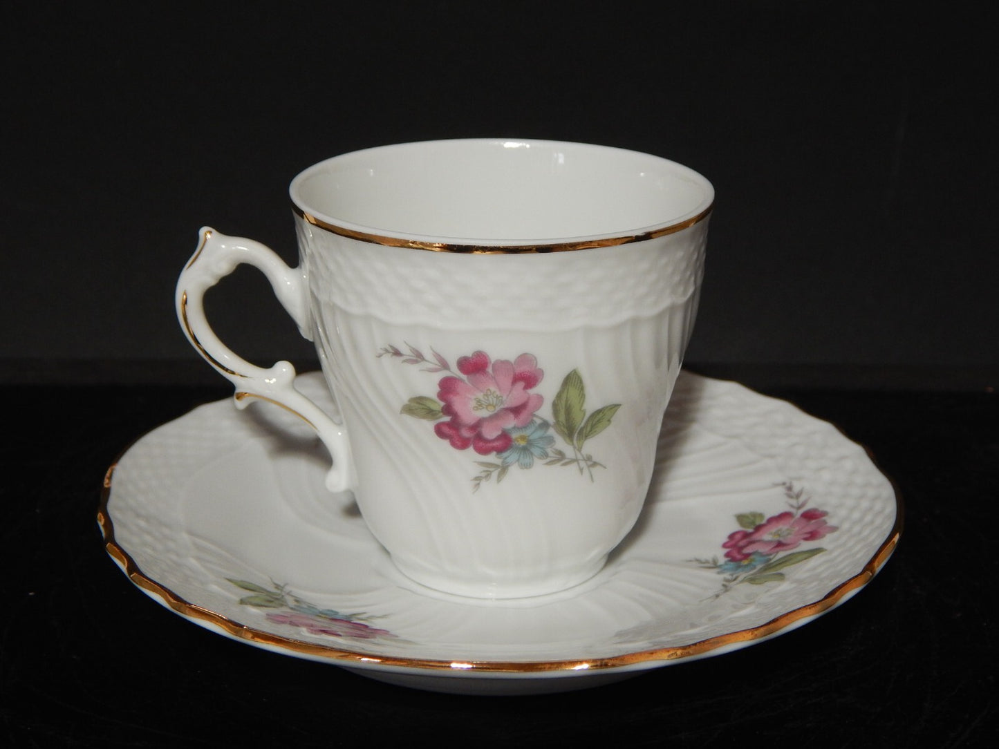 PREZIOSA RICHARD GINORI TAZZINA CAFFE' PORCELLANA MODELLO VECCHIO GINORI FIORI