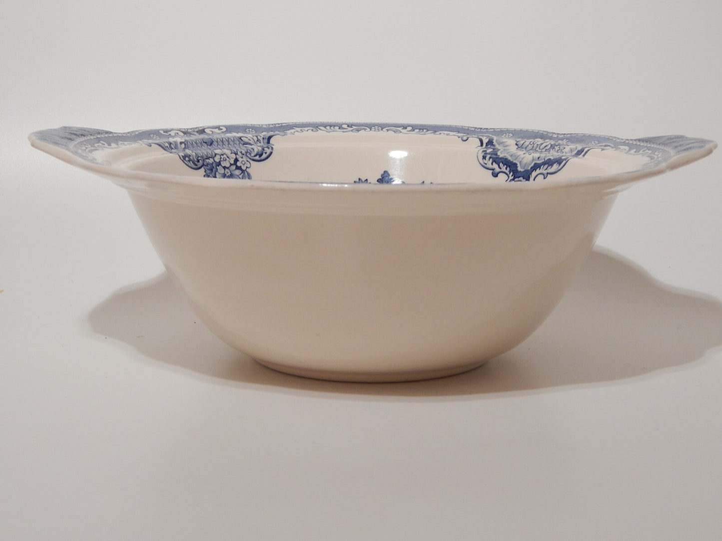 VINTAGE JOHNSON BROS OLD BRITAIN CASTLE BLU INSALATIERA FRUTTIERA PORCELLANA