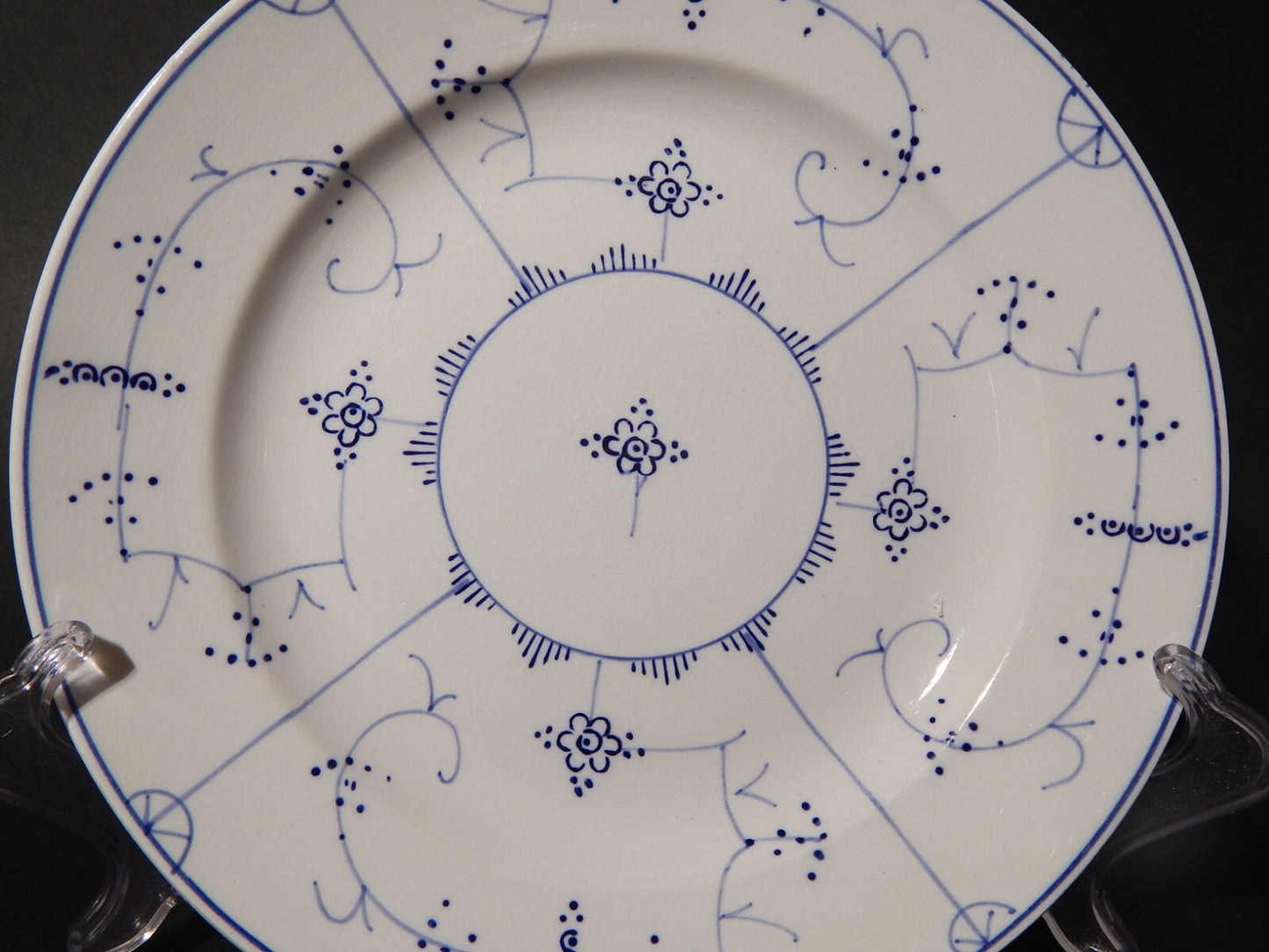 ANTICO FINE '800 PIATTO PIANO PORCELLANA VILLEROY&BOCH DRESDEN SAXONY