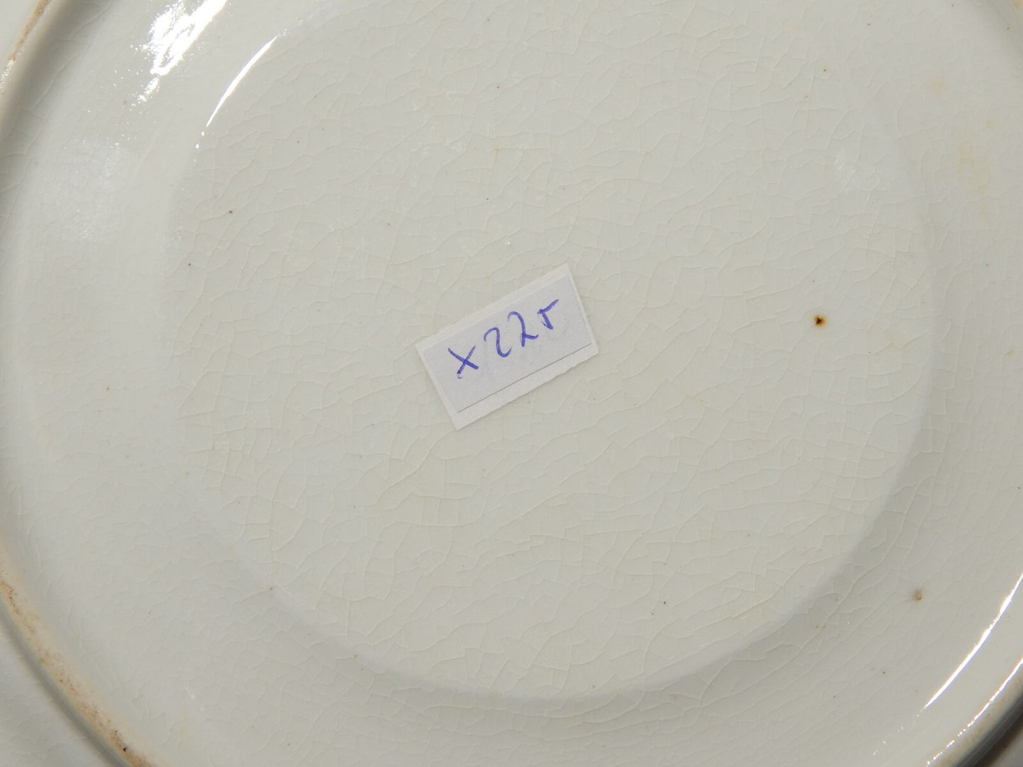 ANTICO REGENCY RARO PREZIOSO PIATTO PORCELLANA INGLESE DECORO ROSA E ORO #