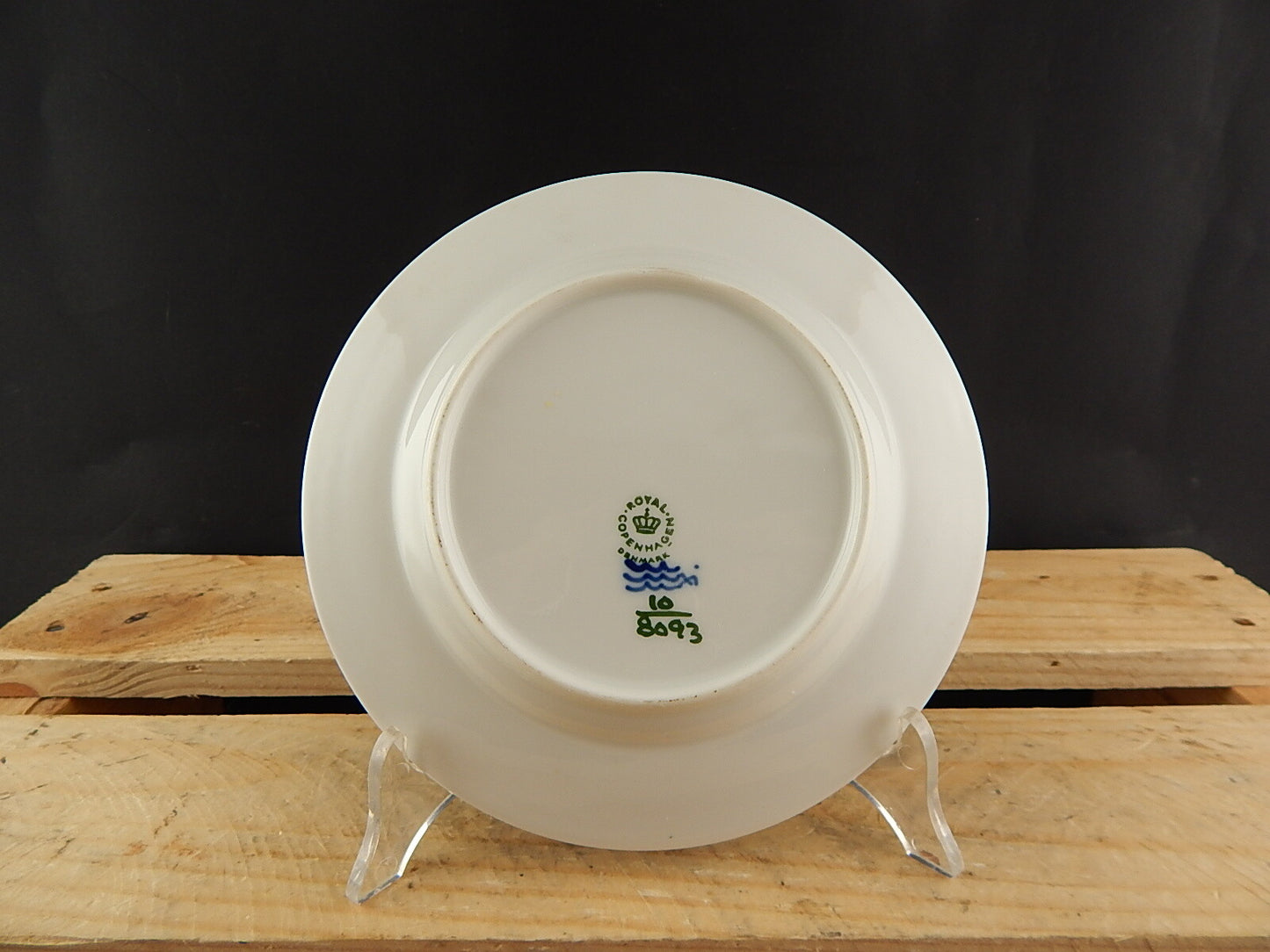 VINTAGE ROYAL COPENHAGEN PORCELLANA PIATTO CM 18 BLUE FLOWER DIPINTO MANO