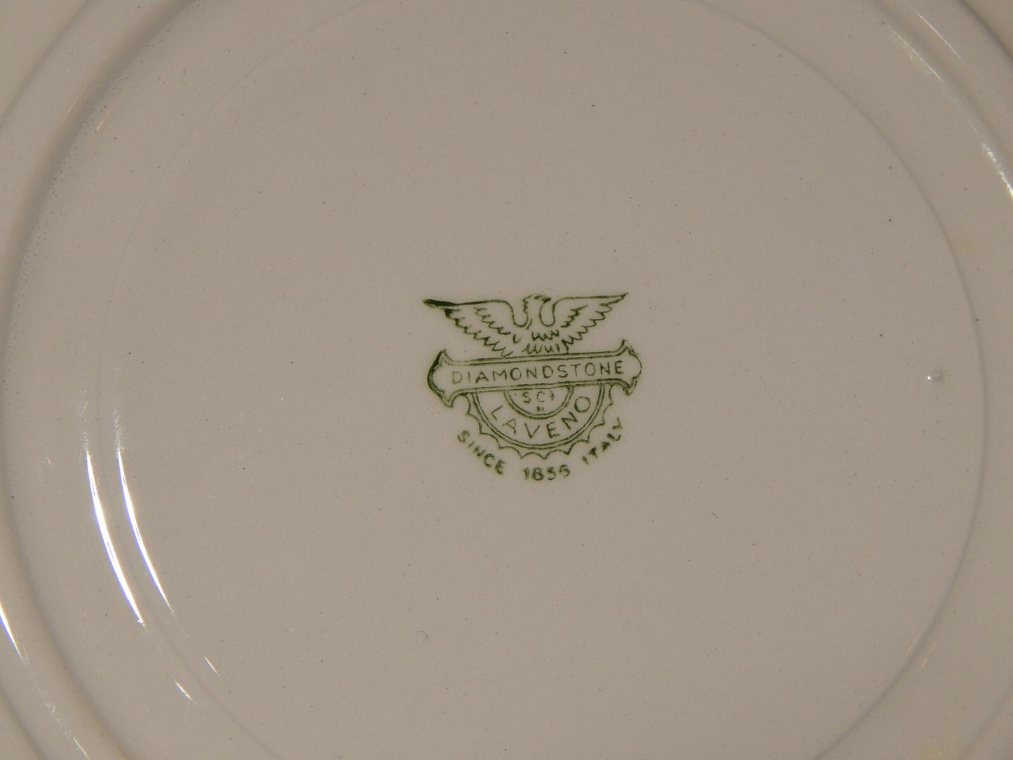 VINTAGE TAZZA BRODO CONSOMME' CERAMICA S.C.I. LAVENO DIAMONDSTONE BIANCO BLU #