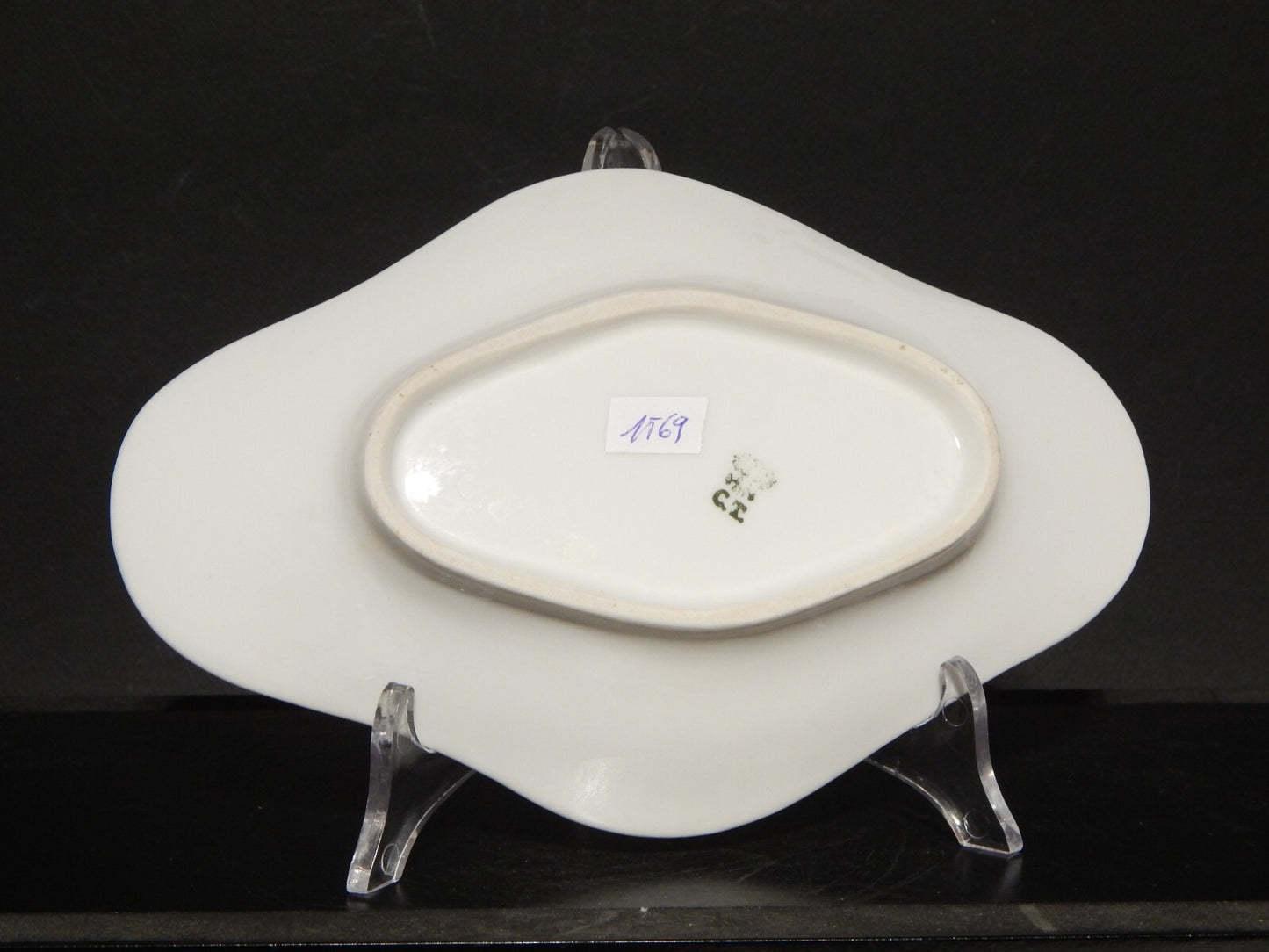 ANTICA PREZIOSA PORCELLANA RAVIERA VASSOIO IMPERO C. TIELSCH ALTWASSER FINE 800