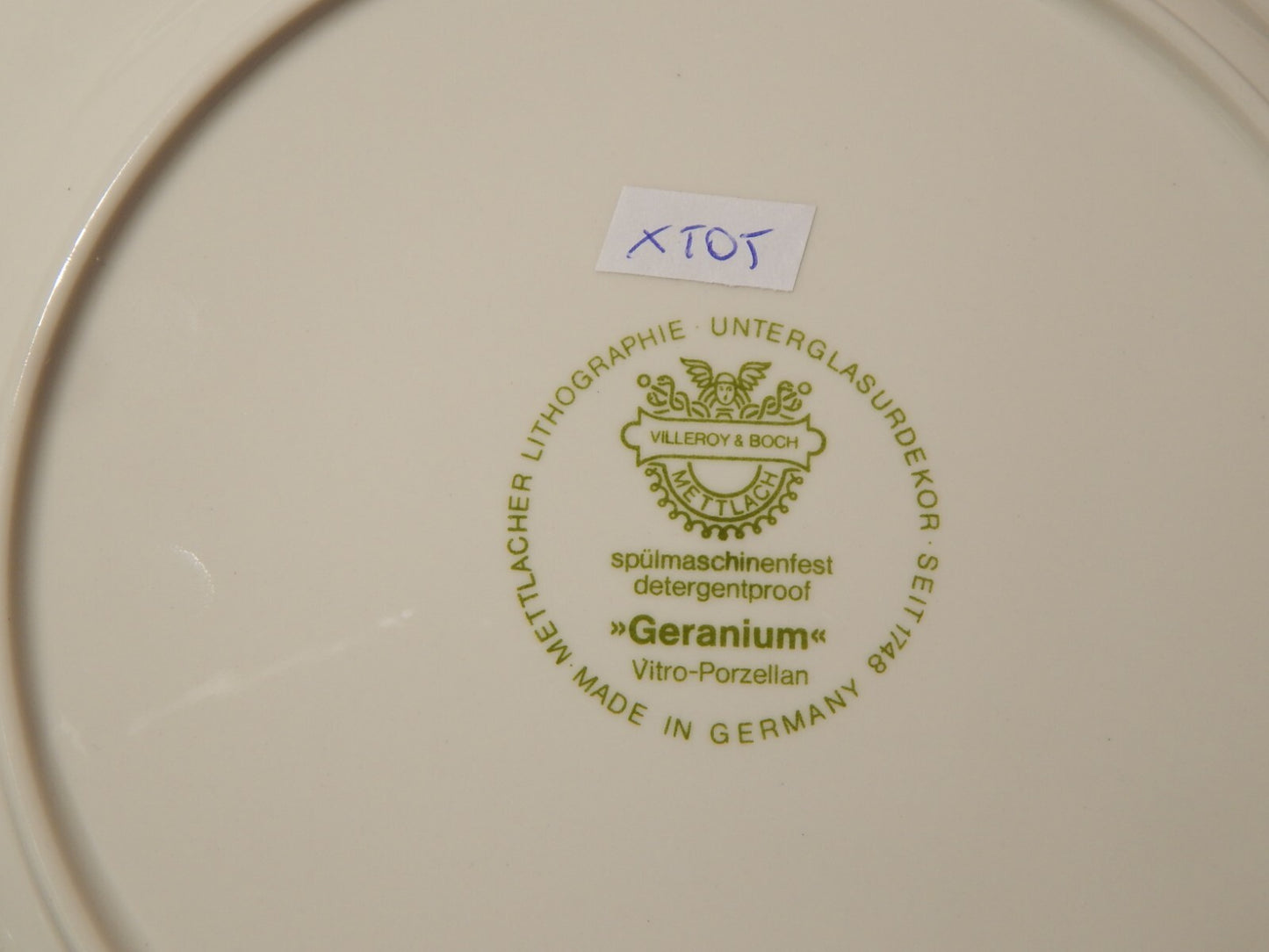 VILLEROY&BOCH PORCELLANA COLLEZIONE GERANIUM PIATTO PIANO CM 26