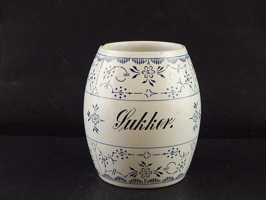 ANTICO ART DECO BARATTOLO SUKKER ZUCCHERO PORCELLANA THEODOR PAETSCH FRANCOFORTE