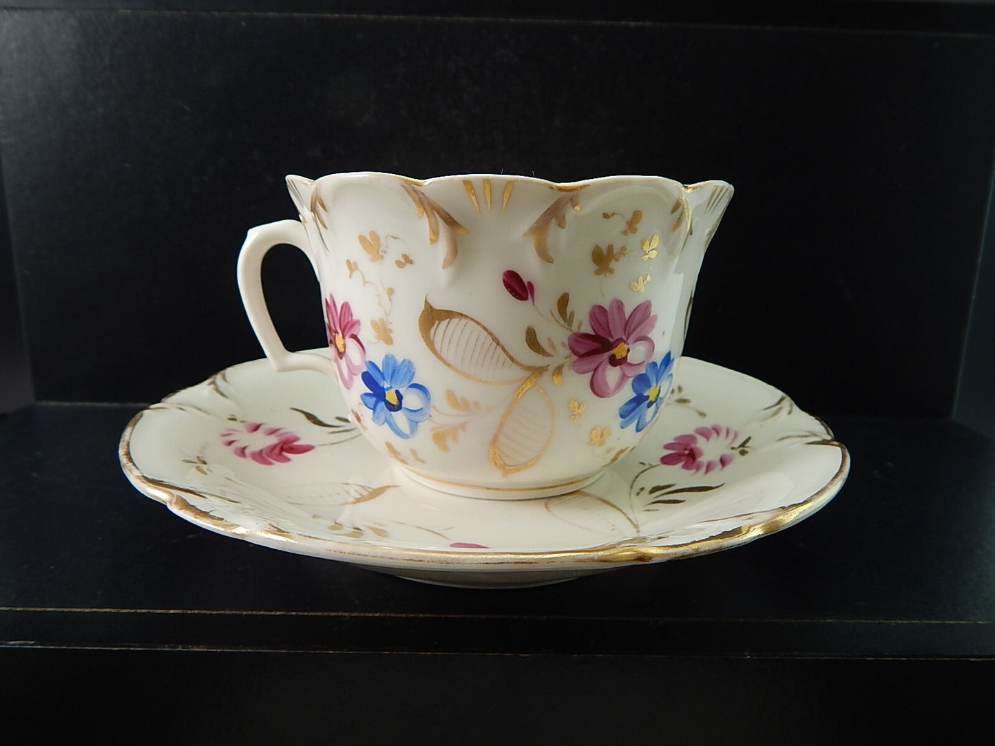 ANTICA TAZZA COLAZIONE IMPERO PORCELLANA VECCHIO PARIGI DIPINTA PRIMO 800