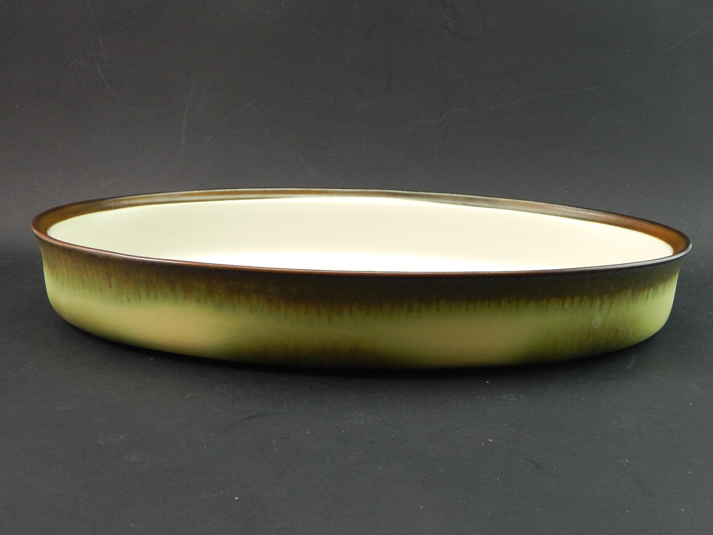 VINTAGE PORCELLANA MANCIOLI COLLEZIONE TUSCIA GRANDE TEGLIA PIROFILA