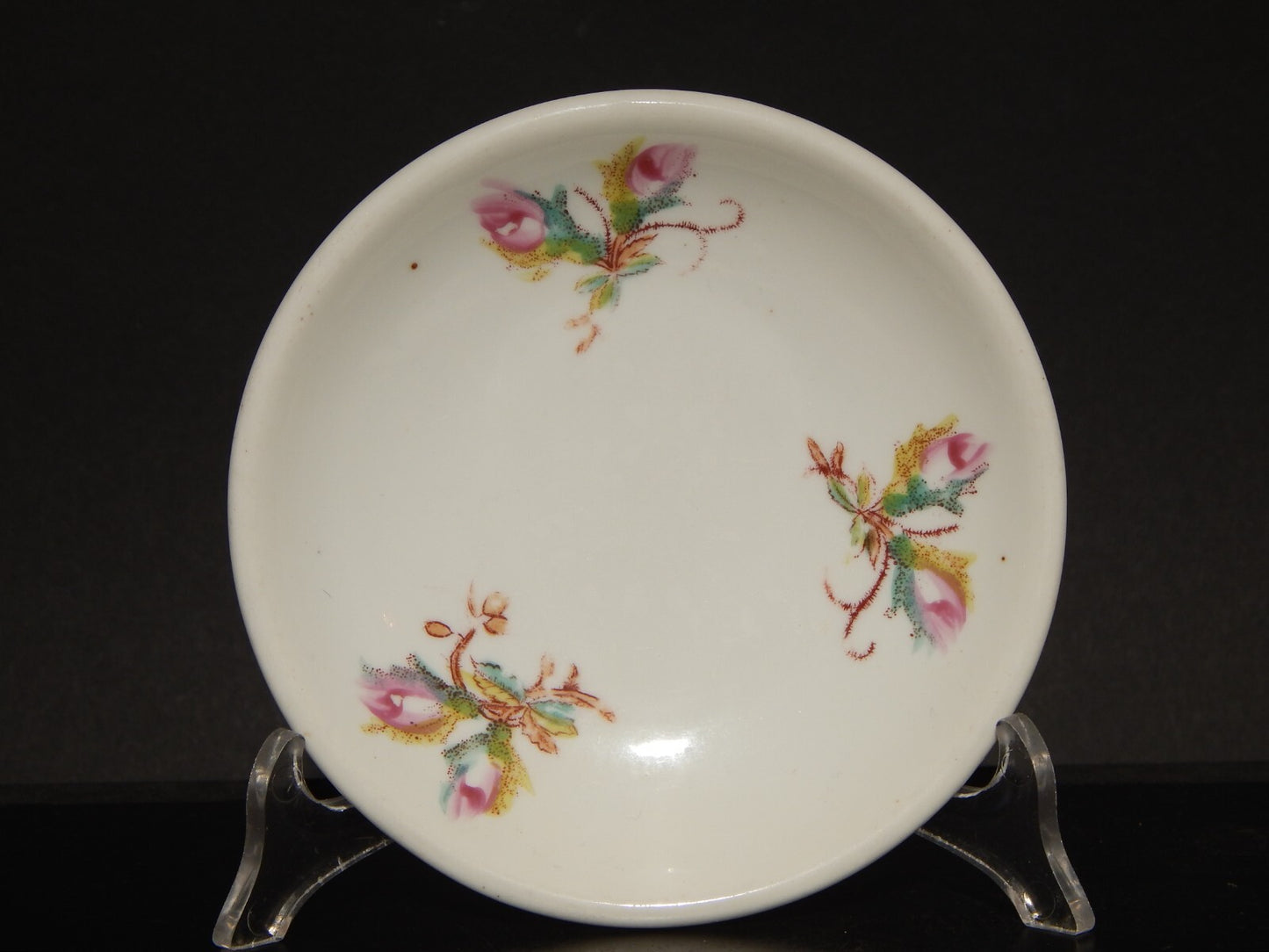 ANTICA TAZZA METÀ 800 CERAMICA RICHARD MILANO COLLEZIONE ROSA CANINA DIPINTA