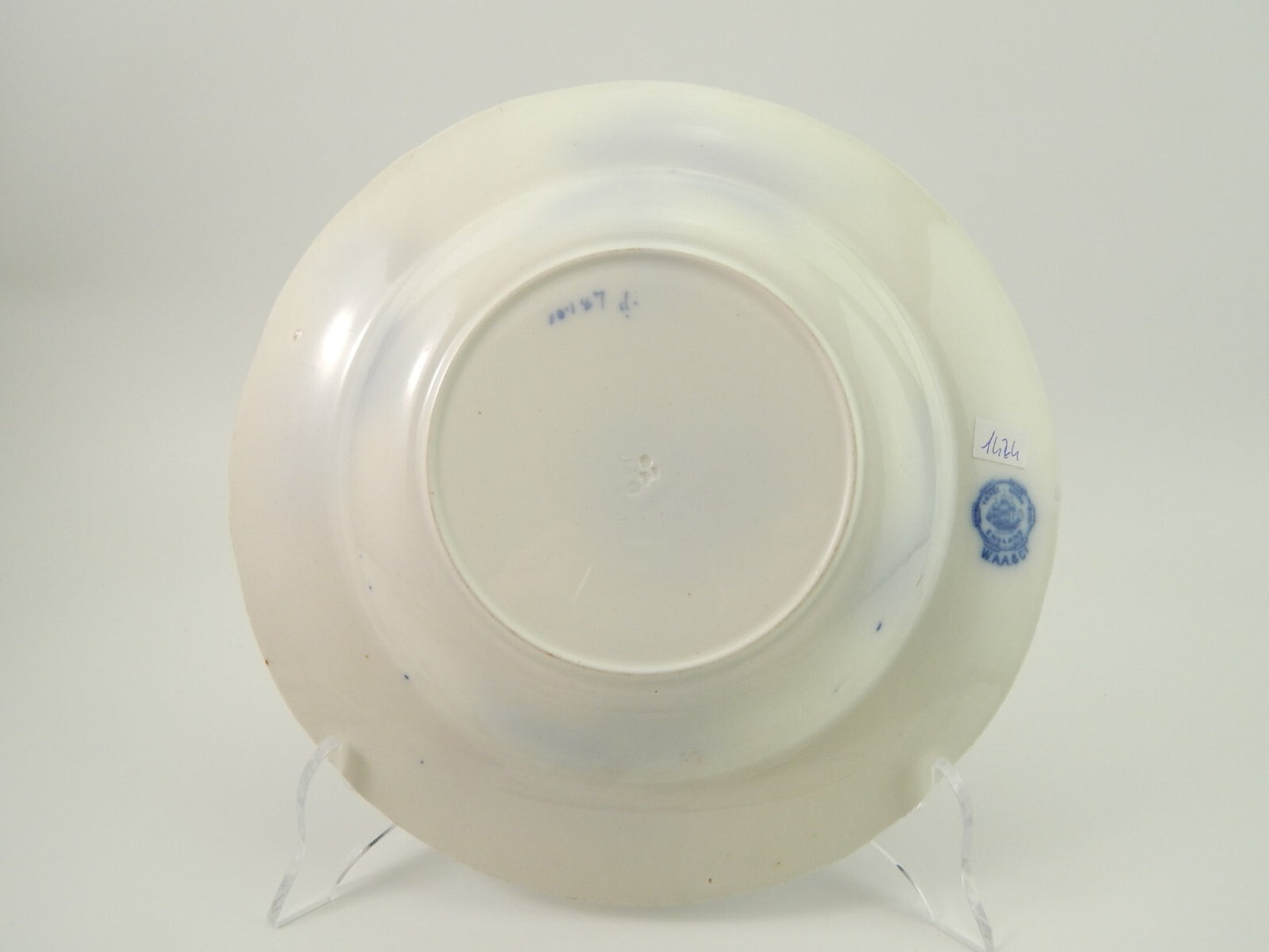 ANTICO PIATTO FONDO PORCELLANA INGLESE WILLIAM ALSAGER ADDERLEY FINE 800 LONGTON