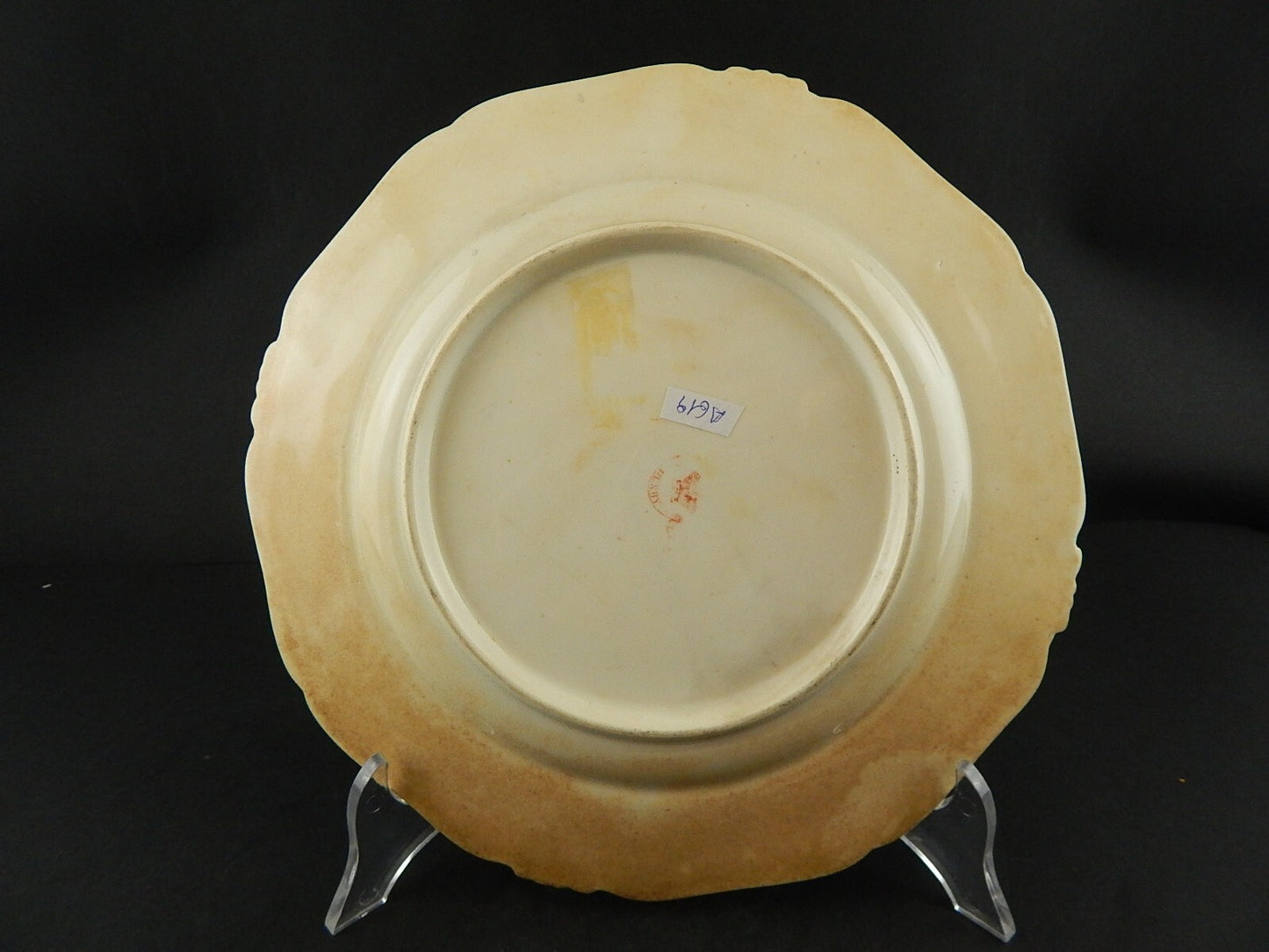 ANTICO RARO PIATTO COLLEZIONE CERAMICA INGLESE PRIMO 800 ROYAL RED CROWN DERBY