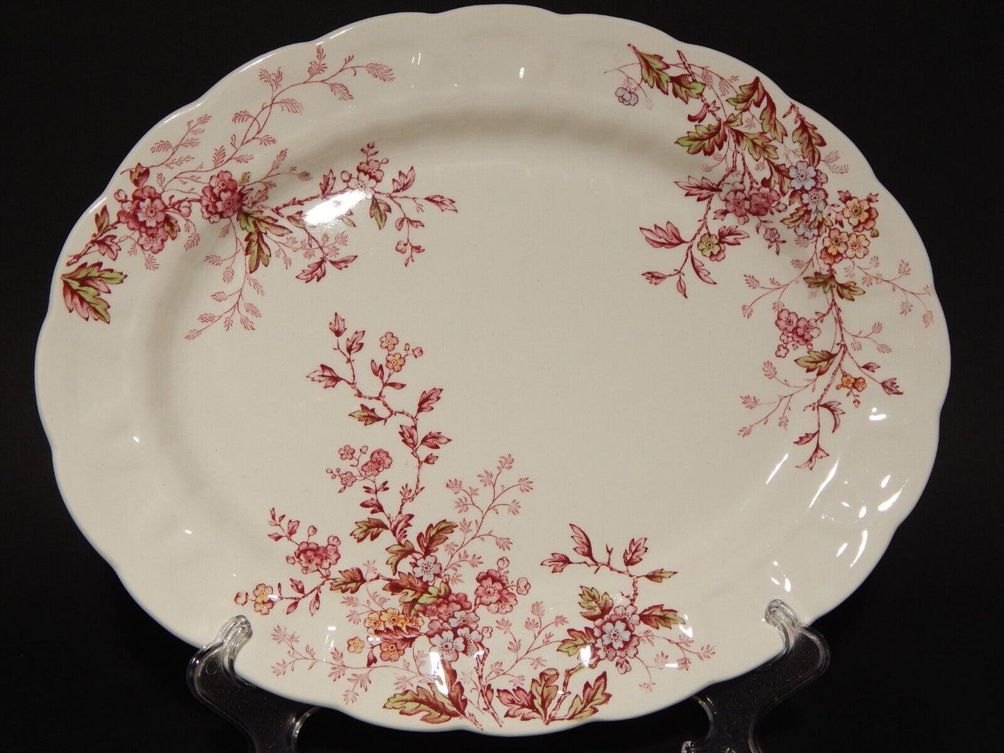 ANTICO VASSOIO OVALE PIATTO PORTATA BOOTHS WASHINGTON SEMI-PORCELLANA INGLESE