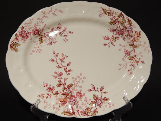 ANTICO VASSOIO OVALE PIATTO PORTATA BOOTHS WASHINGTON SEMI-PORCELLANA INGLESE