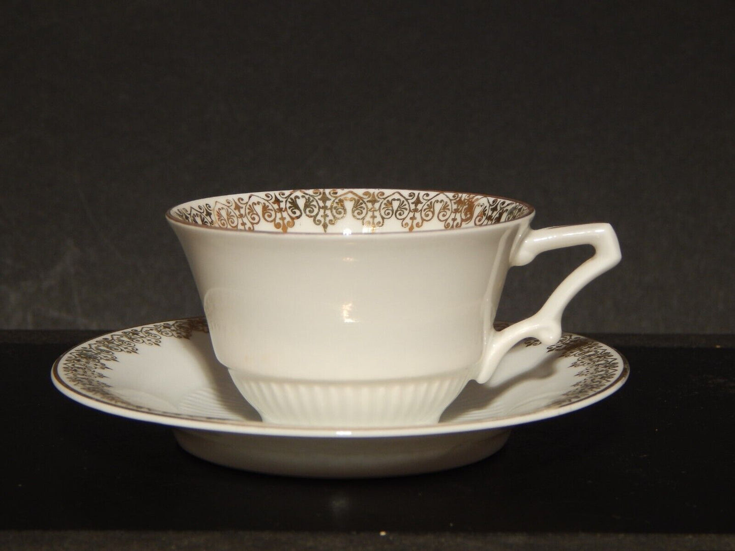 ANTICA ART DECO TAZZINA CAFFE' PORCELLANA BIANCA ORO SCHUMANN BAVARIA