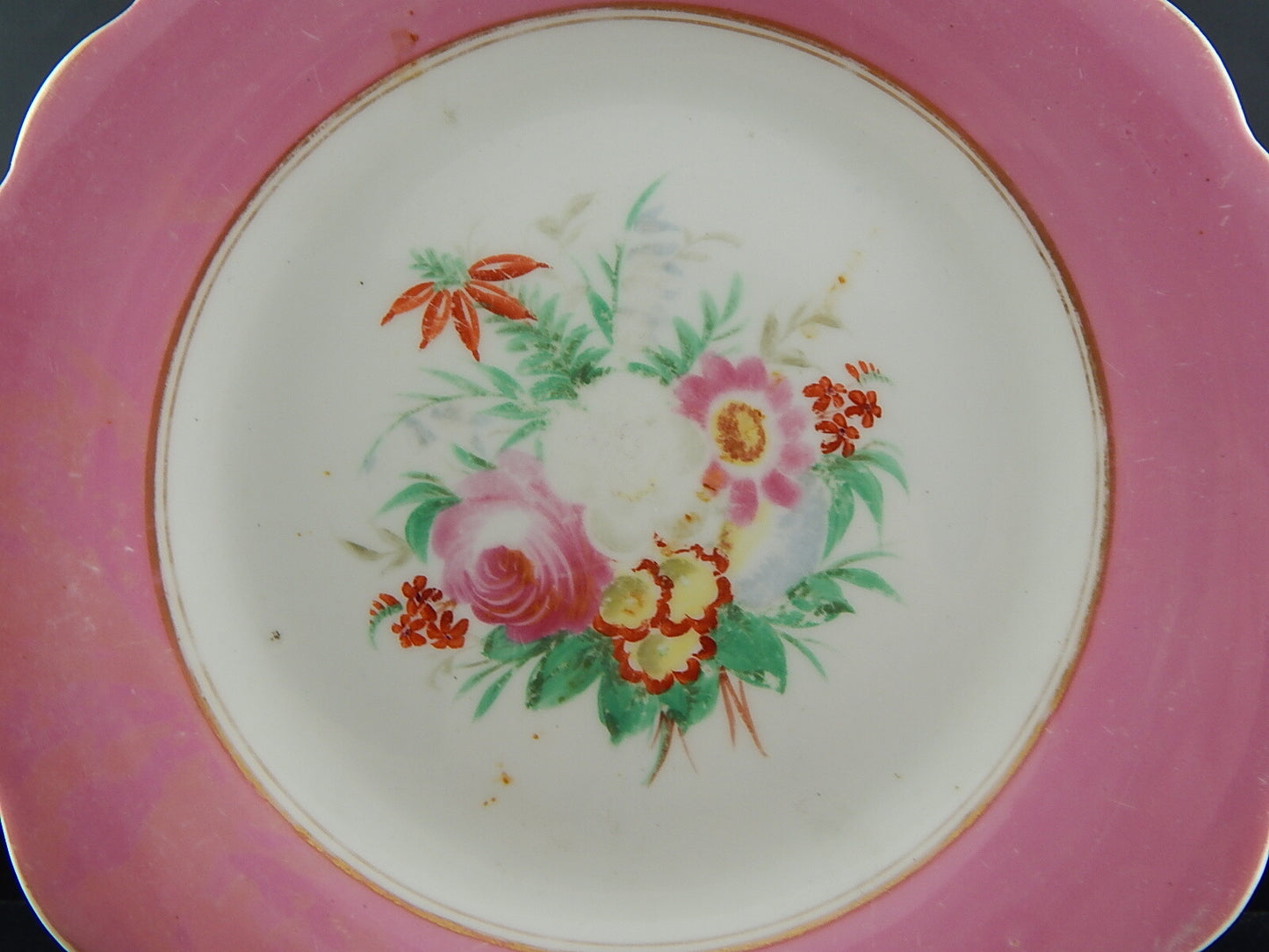 ANTICO PREZIOSO RARO PIATTO PORCELLANA EPOCA LUIGI VECCHIO PARIGI #529