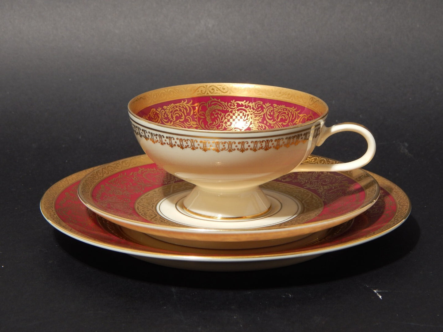 VINTAGE TRIO TAZZA DA TÈ ROSENTHAL THOMAS PREZIOSA PORCELLANA ANNI 50