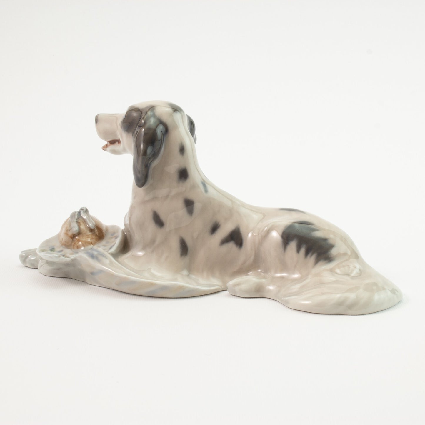 STATUINA PORCELLANA ROYAL COPENHAGEN "Setter con Fagiano" 1533 ORIGINALE 8x17x7