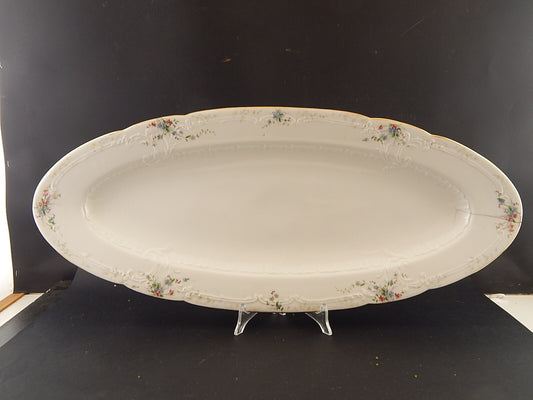 ANTICA LIBERTY 1900 PORCELLANA PIRKENHAMMER BOHEMIA VASSOIO PESCIERA DIFETTO