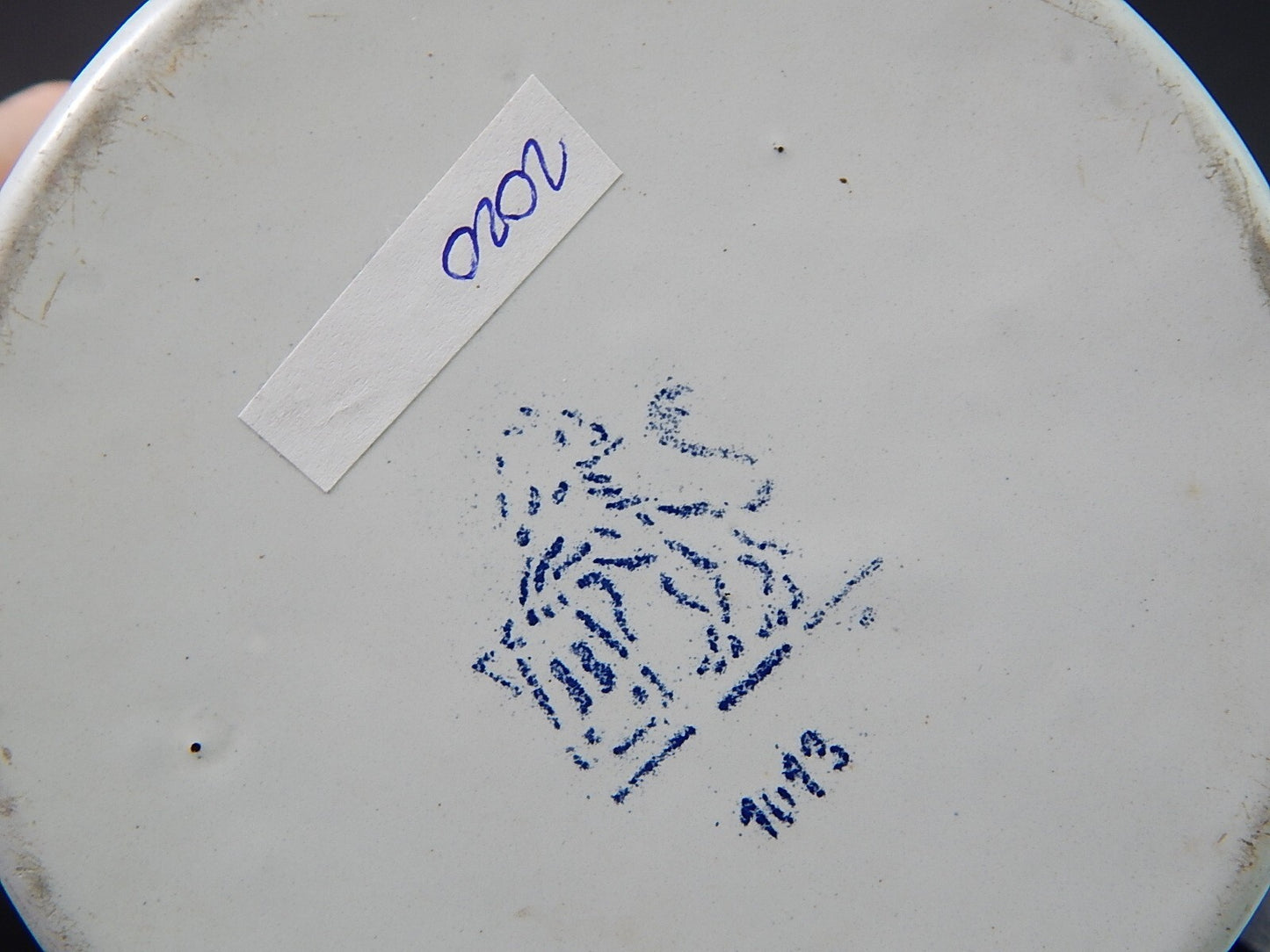 ANTICA CAFFETTIERA LATTA SMALTATA PORCELLANATA BIANCA DUE LEONI BASSANO #2020