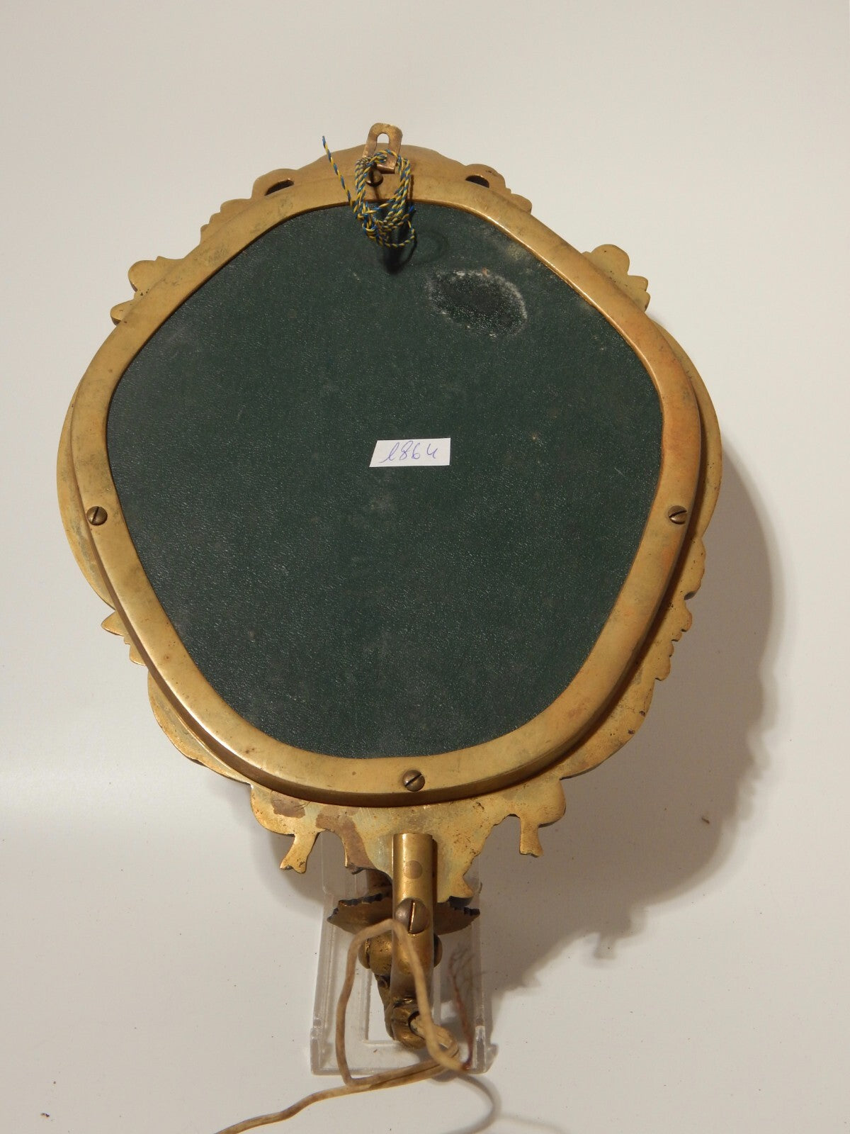 ANTICA APPLIQUE CON PREGEVOLE CORNICE STILE BAROCCO OTTONE O BRONZO E SPECCHIO