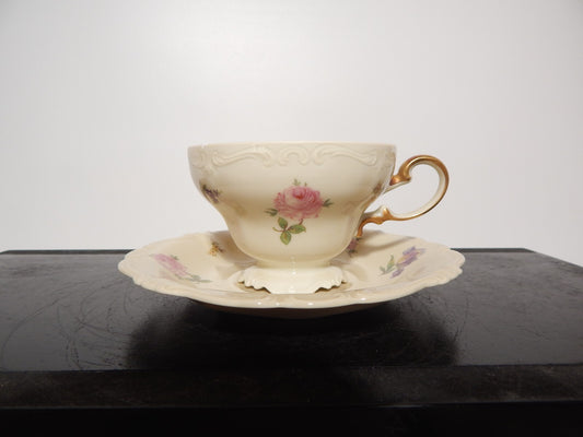 PREZIOSA ROCAILLE ANTICA TAZZA DA TE' PORCELLANA ROSENTHAL POMPADOUR DIFETTO