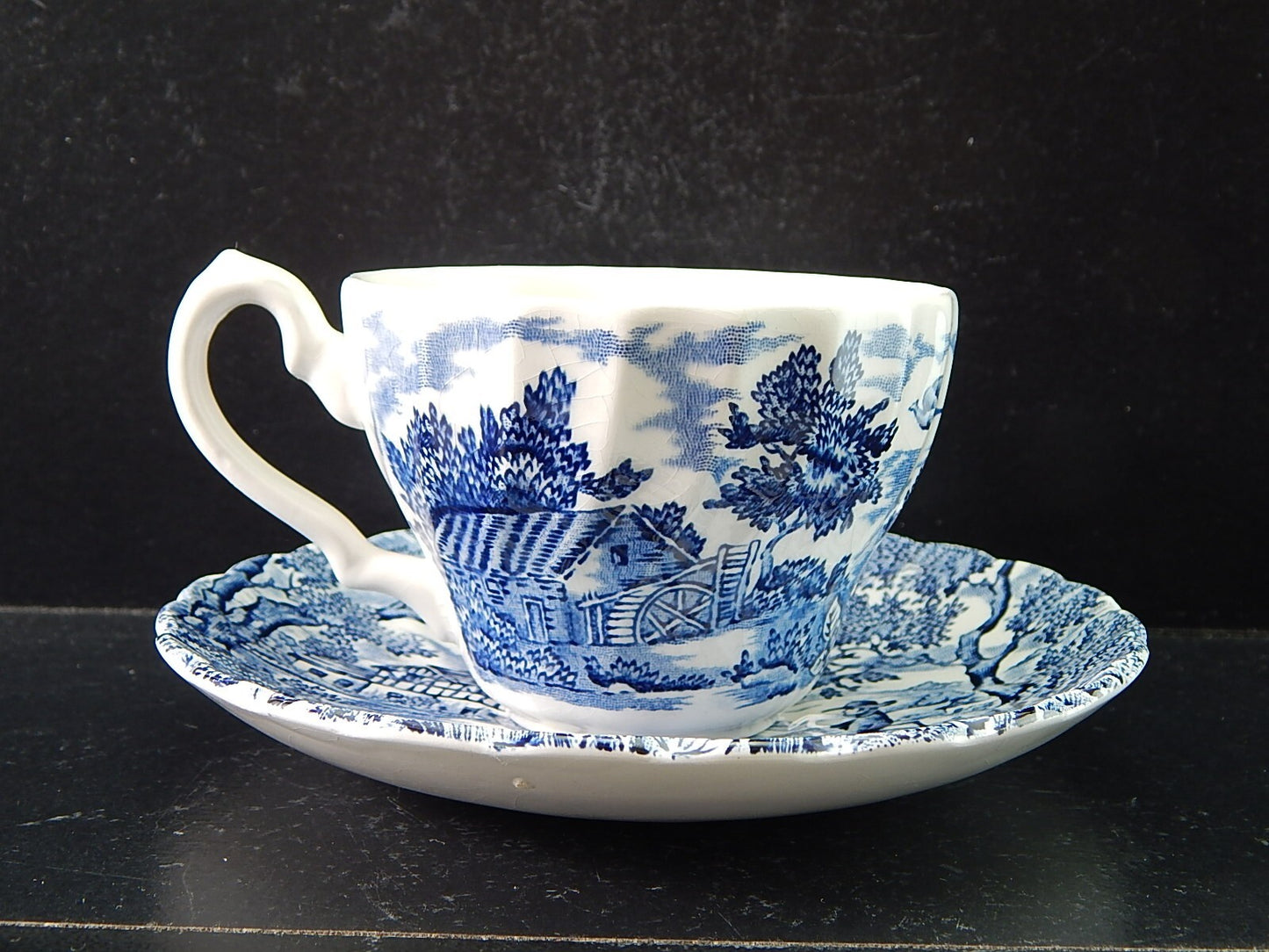 VINTAGE CERAMICA TAZZA TE' THE HUNTER MYOTT POTTERY ENGLAND IL CACCIATORE #2118